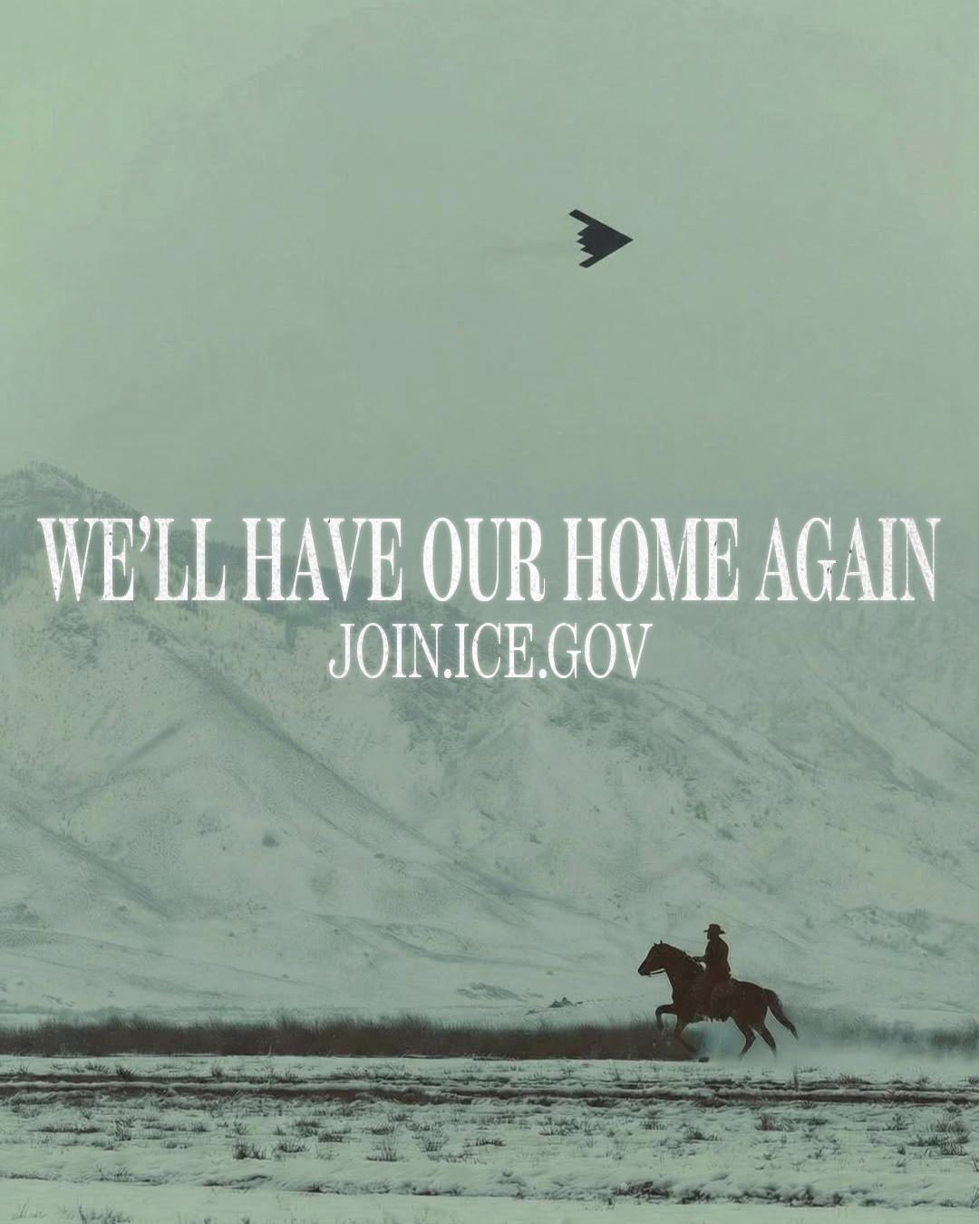 DHS recruitment image reading We'll have our home again
